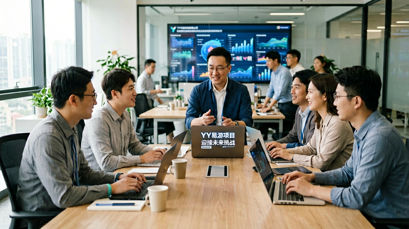 YY易游体育团队在现代化办公环境中协作讨论体育数据项目